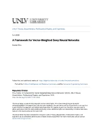 A Framework for Vector-Weighted Deep Neural Networks