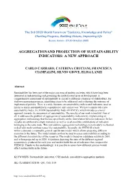 Aggregationand Projection of Sustainability Indicators: a New Approach