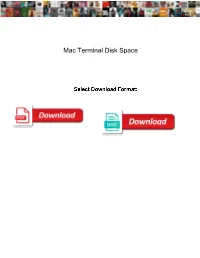Mac Terminal Disk Space