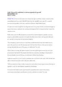 Najib: Choose BN Candidates to Continue Agendas for Growth Malaysiakini.Com May 2Nd , 2016