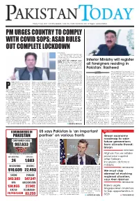 PM Urges Country to Comply with Covid Sops; Asad Rules out Complete Lockdown