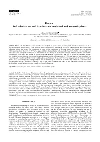 Soil Solarization and Its Effects on Medicinal and Aromatic Plants