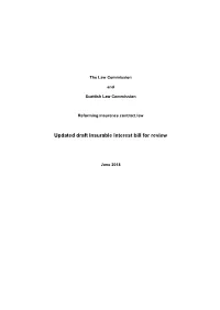 Updated Draft Insurable Interest Bill for Review