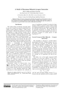 A Model of Pheromone Molecule-Acceptor Interaction Wolf A
