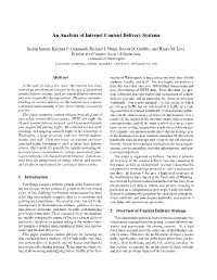 An Analysis of Internet Content Delivery Systems