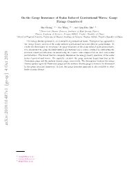 Arxiv:2010.01487V1 [Gr-Qc] 4 Oct 2020