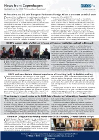News from Copenhagen