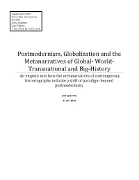 Postmodernism, Globalization and The