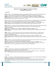 Protein Kinase Inhibitors Using ALZET Osmotic Pumps