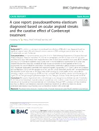 Pseudoxanthoma Elasticum Diagnosed Based on Ocular Angioid