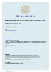 Socio-Cultural Retailing: What Can Marketing Learn from This Interdisciplinary Field?