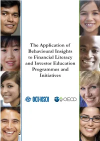 The Application of Behavioural Insights to Financial Literacy And