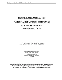 Annual Information Form