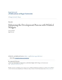 Enhancing the Development Process with Wikified Widgets Gary Gotchel Regis University