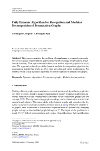 Fully Dynamic Algorithm for Recognition and Modular Decomposition of Permutation Graphs