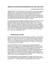 Indexes to Petun-Wyandot References in the Jesuit Relations