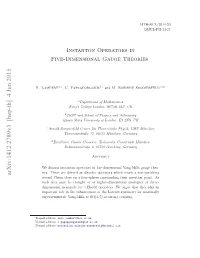 Instanton Operators in Five-Dimensional Gauge