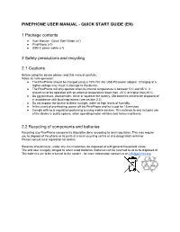 Pinephone User Manual - Quick Start Guide (En)