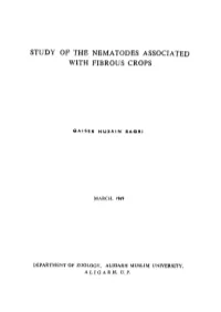 Study of the Nematodes Associated with Fibrous Crops