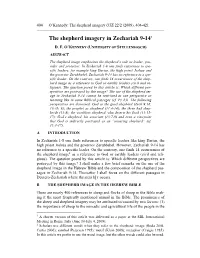 The Shepherd Imagery in Zechariah 9-141