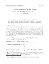 The Statistic Pinv for Number System∗