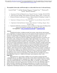 Thermophilic Lithotrophy and Phototrophy in an Intertidal, Iron-Rich, Geothermal Spring 2 3 Lewis M