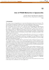 Use of FRAM Memories in Spacecrafts