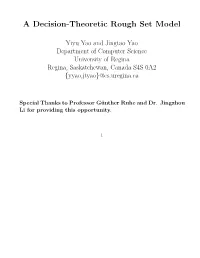 A Decision-Theoretic Rough Set Model