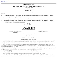 LAZARD LTD (Exact Name of Registrant As Specified in Its Charter)