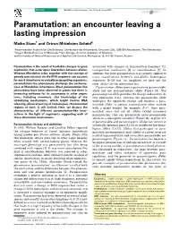 Paramutation: an Encounter Leaving a Lasting Impression