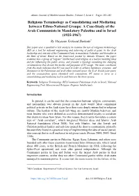 Religious Terminology As Consolidating and Mediating