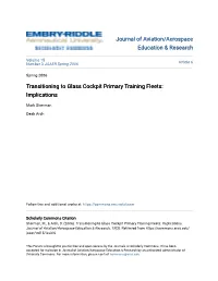 Transitioning to Glass Cockpit Primary Training Fleets: Implications