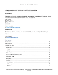 Useful Information from the Expedition Network Contents