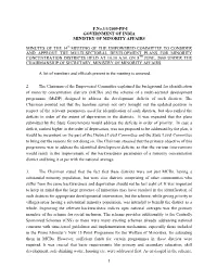 1 F.No.3/3/2009-PP-I GOVERNMENT of INDIA MINISTRY of MINORITY