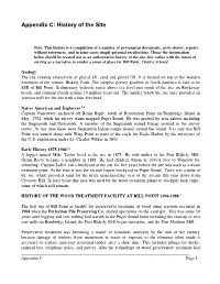 Appendix C: History of the Site