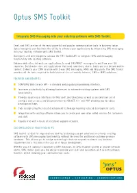 Optus SMS Toolkit