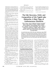 Tagish Lake Meteorite Are Identifying Carbon Allotropes (14), and Electron Intermediate Between CM and CI Meteorites