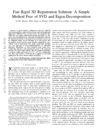 A Simple Method Free of SVD and Eigen-Decomposition Jin Wu, Member, IEEE, Ming Liu, Member, IEEE, Zebo Zhou and Rui Li, Member, IEEE