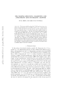 Arxiv:1906.07231V3 [Math.PR] 30 Oct 2020 Ical Exponents Are Expected to Depend Not So Much on the Intensity of the Non-Linearity, but Rather on Its Structure