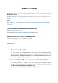LCC Resource Materials