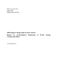 M80 Stepps to Haggs Improvement Scheme: Report on Archaeological Monitoring of Works During Construction Phase