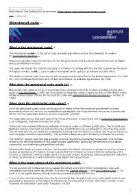 Ministerial Code