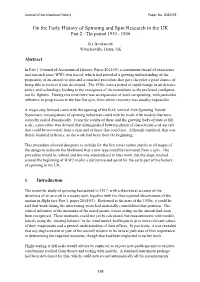 On the Early History of Spinning and Spin Research in the UK Part 2.Pdf