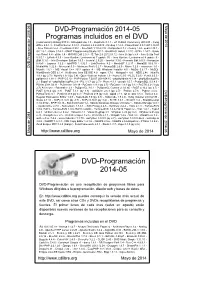 Programas Incluidos En El DVD DVD-Programación 2014-05