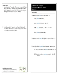 Sermon Notes a Different Kind of Religion