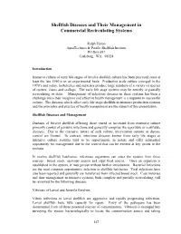 Shellfish Diseases and Their Management in Commercial Recirculating Systems