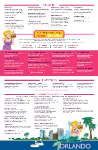 To View a PDF of Our Menu
