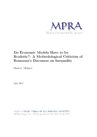 A Methodological Criticism of Rousseau's Discourse on Inequality Michael Makovi*