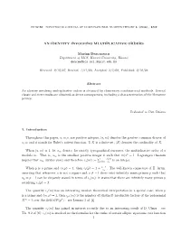 AN IDENTITY INVOLVING MULTIPLICATIVE ORDERS Marian