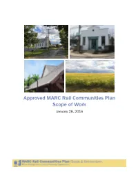 Approved MARC Rail Communities Plan Scope of Work January 28, 2016 CONTENTS